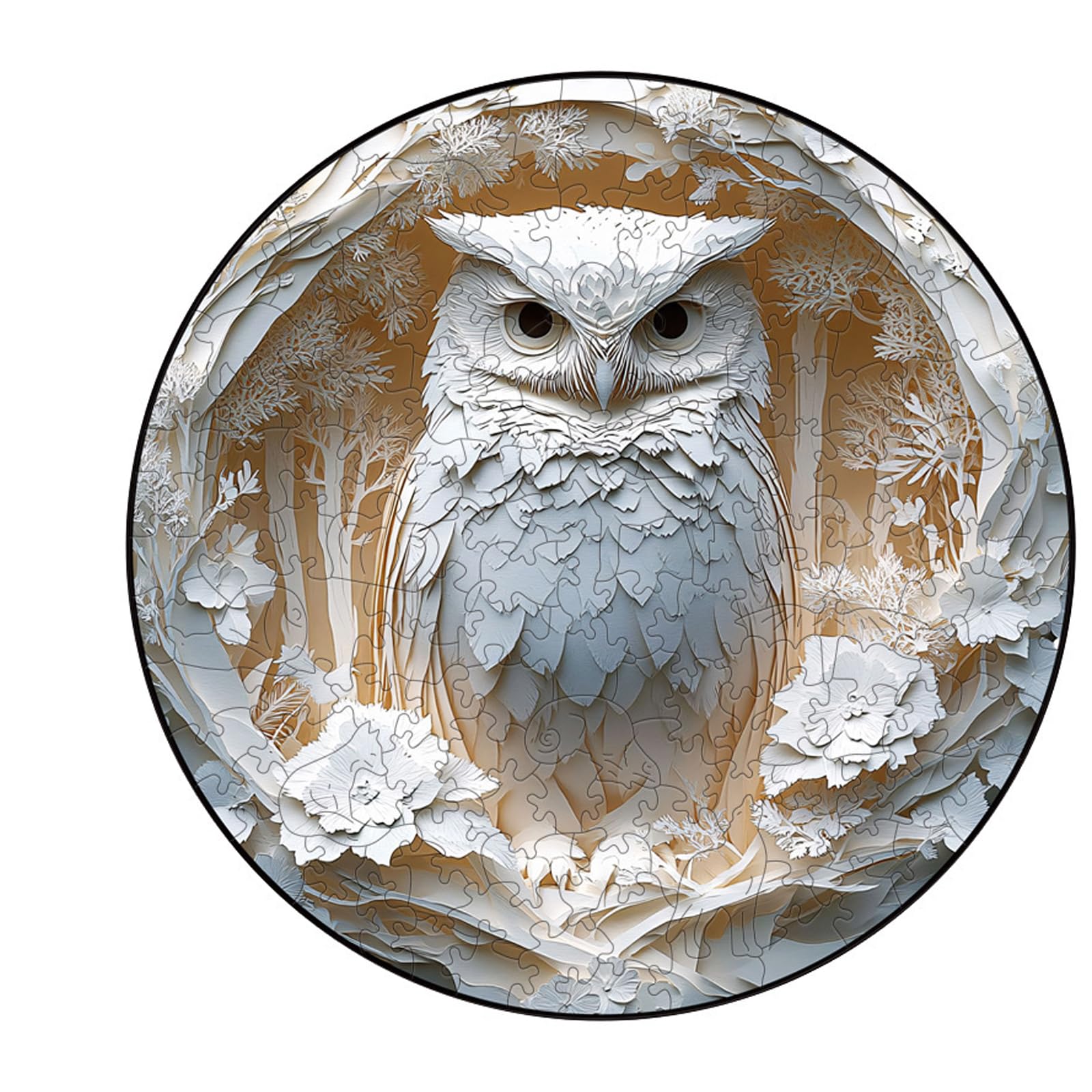 OSNIYAW Wooden Puzzles for Adults, Unique Animal Shape, Wooden Puzzles for Home Wall Decorations, Owl/Doves/Lions, Wooden Puzzle, Unique Animal Shape Wooden