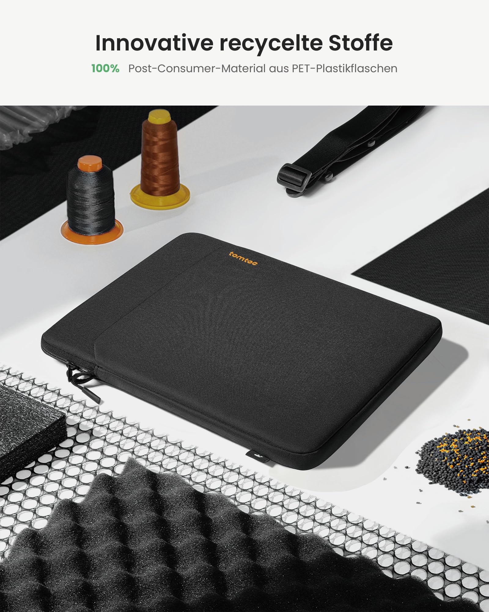 tomtoc Slim Tablet Tasche für 13 Zoll iPad Pro M4 2024, 13 Zoll iPad Air M3/M2 2025-2024, 12,9" iPad Pro mit Magic/Smart Keyboard Folio, Schultertasche mit Griff für Galaxy Tab S9+/S8+, Surface Pro 10