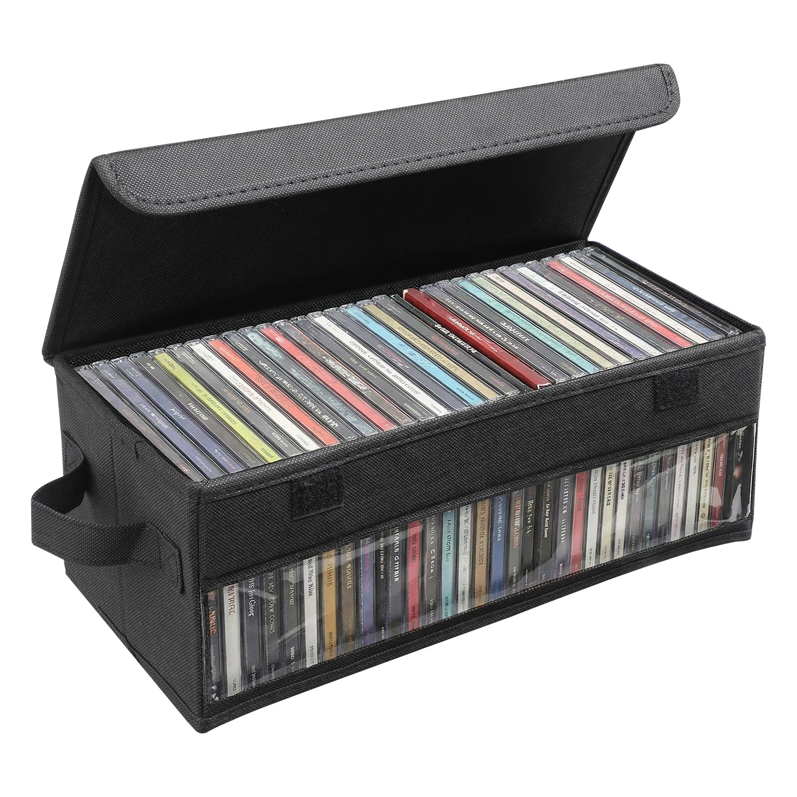  heavenly CDボックス Dntorx CD Storage Box, CD Case Holder with Handles, 14.17×6.3×5.51