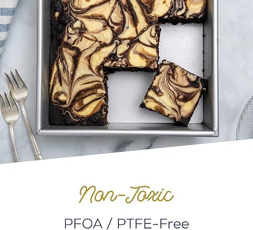 Miniatura 5 de Ultra Cuisine Molde cuadrado para tartas, barra de acero antiadherente, fácil de liberar, herramienta duradera para hornear, ideal para brownies,
