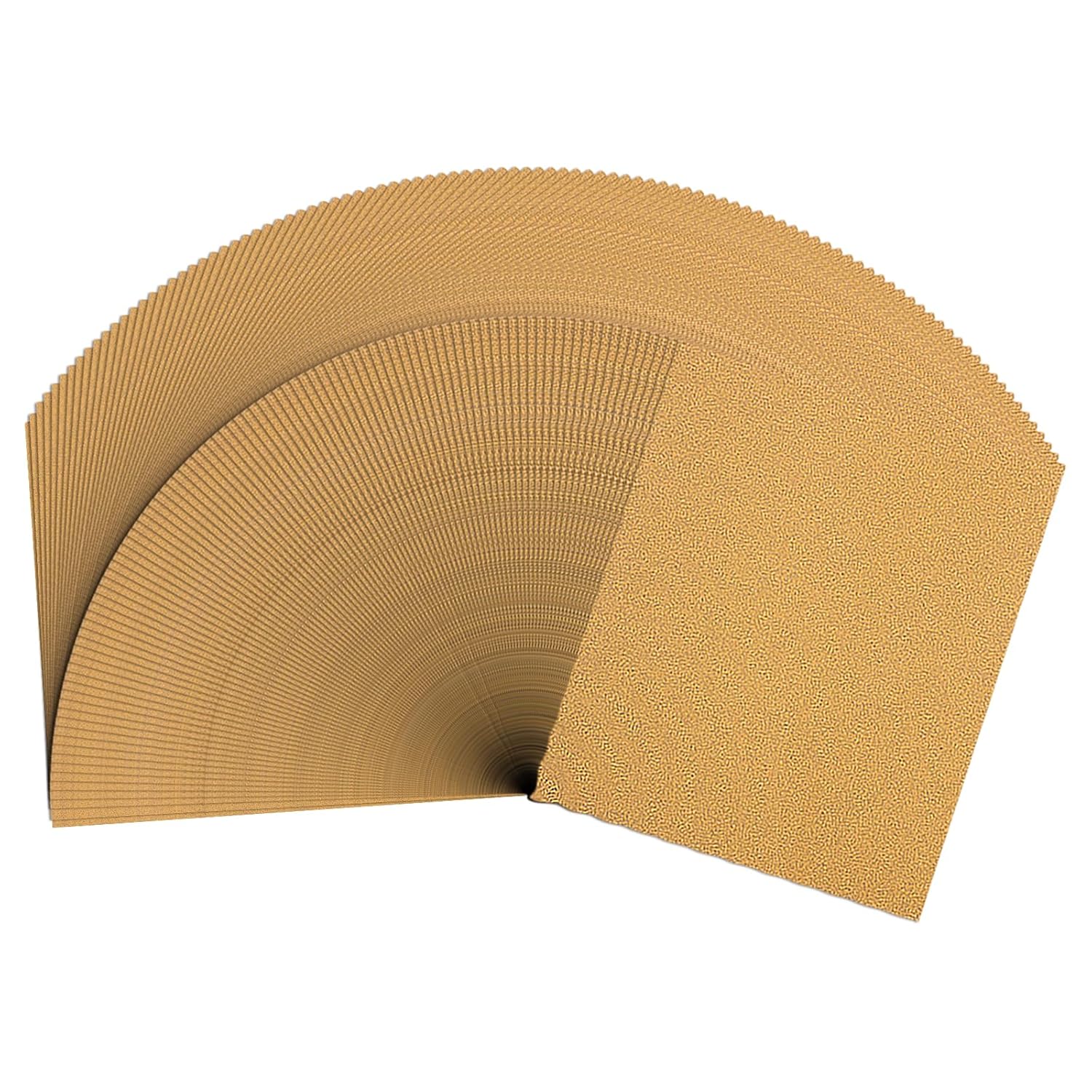 100 Pcs 120 Grit Sandpaper, 9 x 11 Inch Sand Paper Alumina Abrasive Sanding Paper [ for Wood Craft & Furniture Repair & DIY Projects & Drywall Metal Auto Grinding], Gold