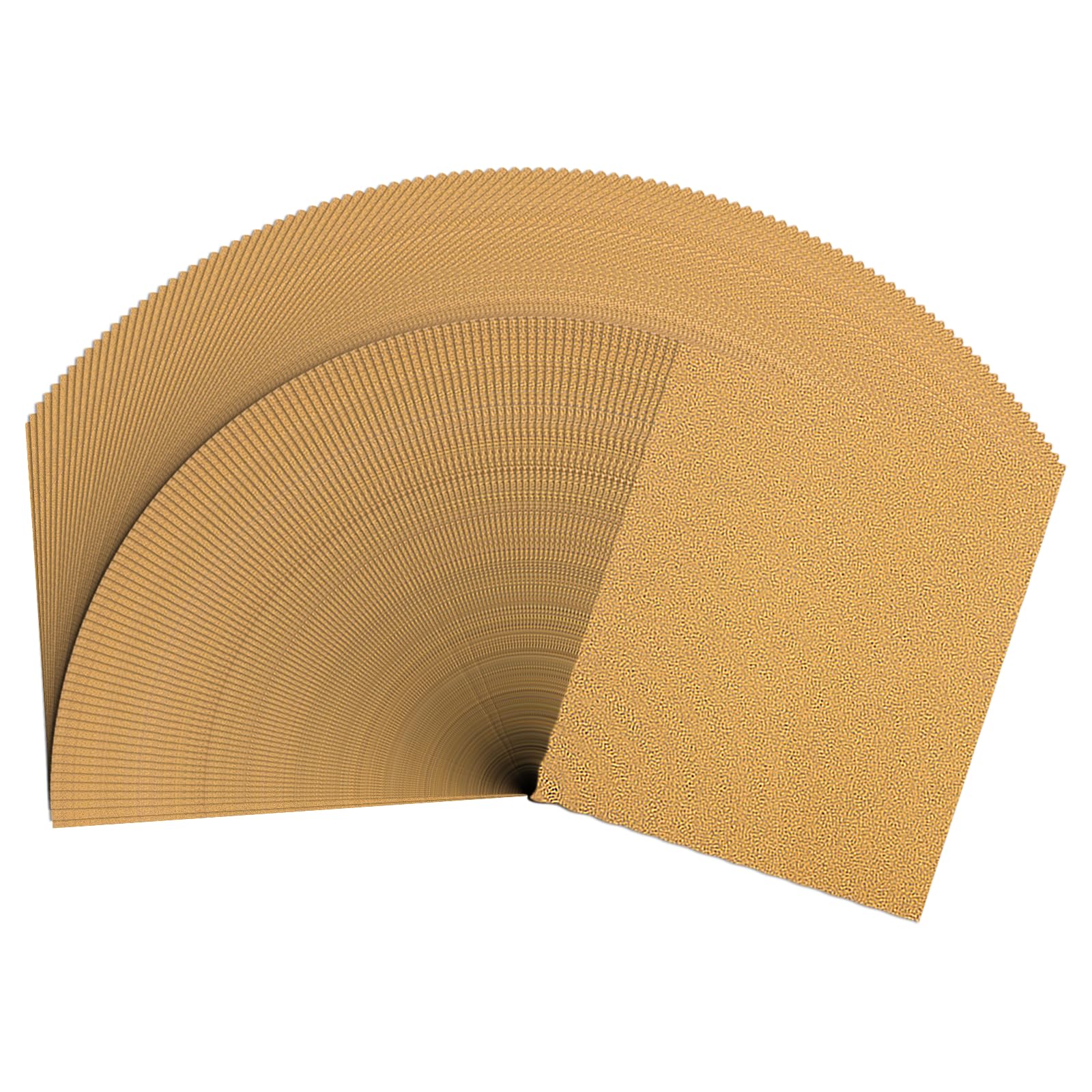 Rebower 100 Pcs 120 Grit Sandpaper, 9 x 11 Inch Sand Paper Alumina Abrasive Sanding Paper [ for Wood Craft & Furniture Repair & DIY Projects & Drywall Metal Auto Grinding], Gold