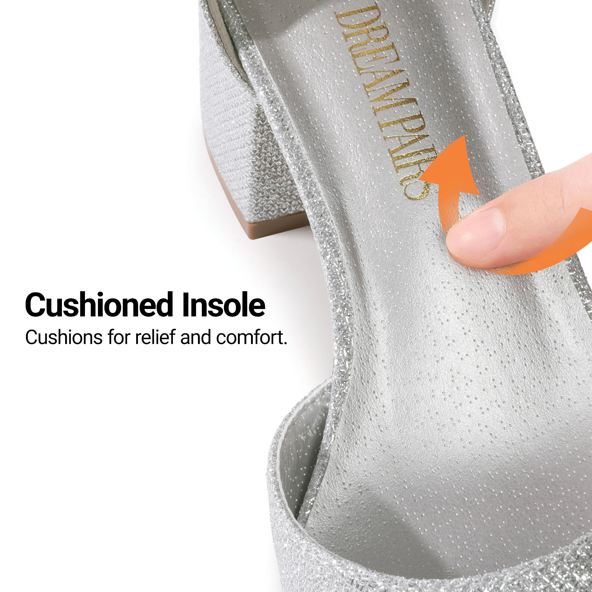 DREAM PAIRS Escarpins Femme à Talon Bloc avec la Semelle Extérieure Antidérapante TPR et Boucle Réglable Chaussure Confortable Classique