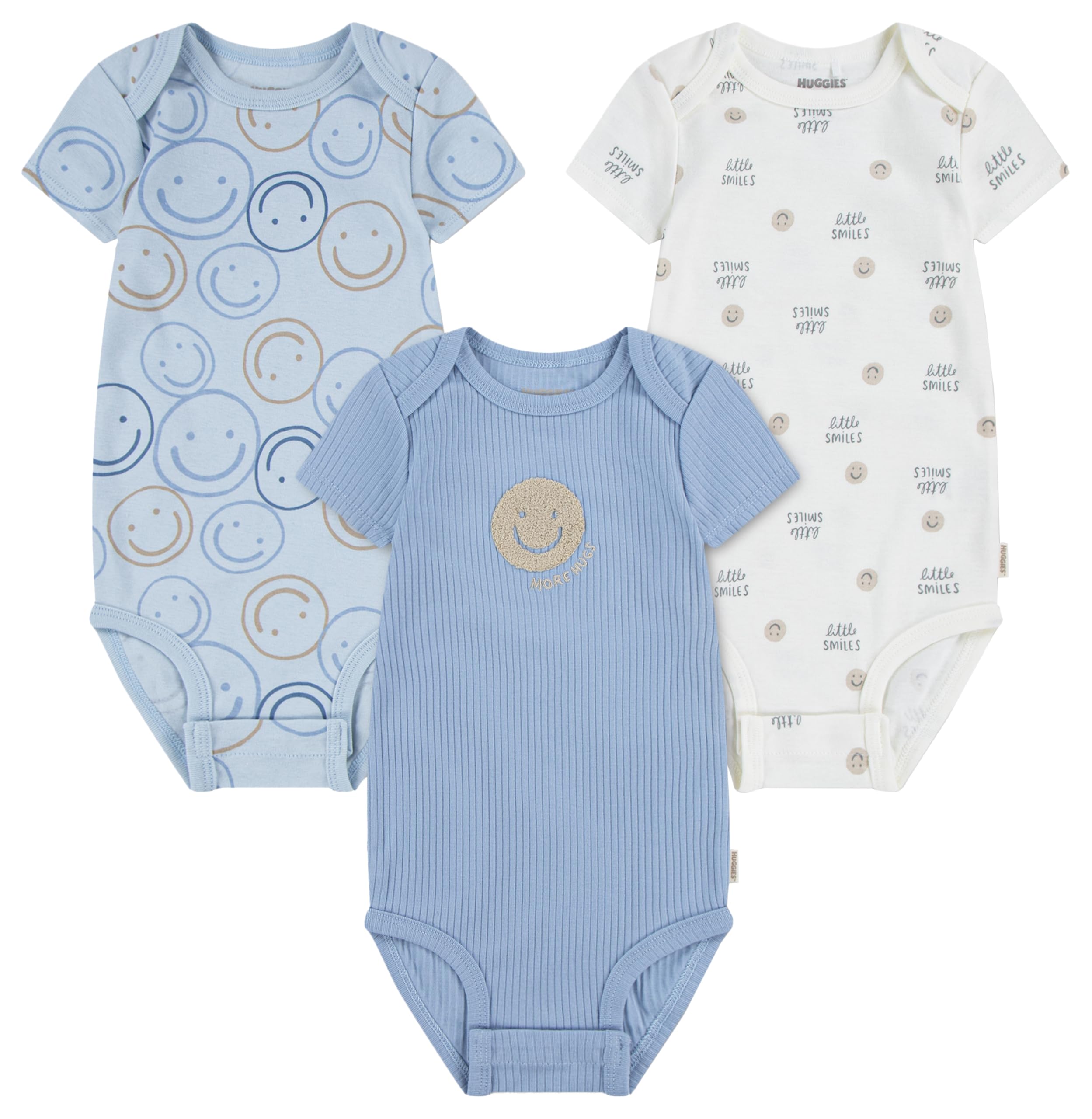 HUGGIES Baby - Jungen 2d014 HUGGIES 3er-Pack Body (3er Pack)