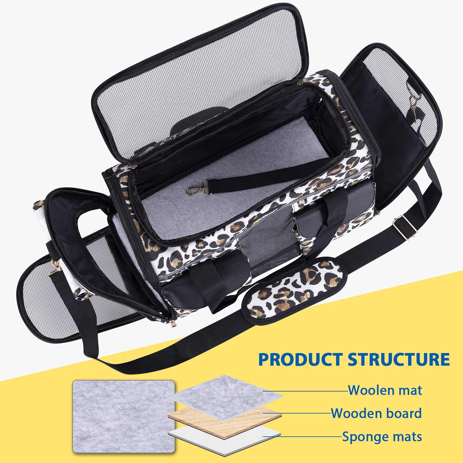 sac de transport pour animaux de compagnie et chat cage de transport souple pour chien et chat, approuvé par les compagnies aériennes