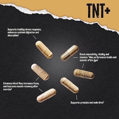 Miniatura 2 de Animal TNT+ Suplemento para hombre, refuerzo de óxido nítrico, suplementos de salud de próstata para hombres, apoyo al estrés con adaptógenos,
