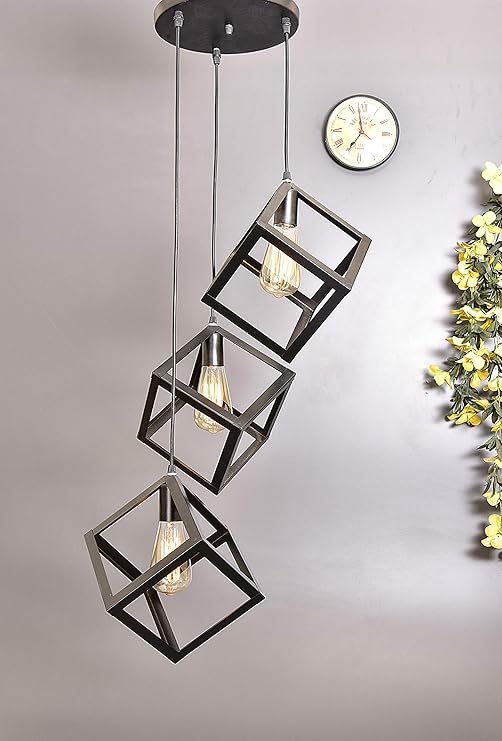 tu casa HG-38 220Watts Pendant Light, Black, Square at Rs. 769