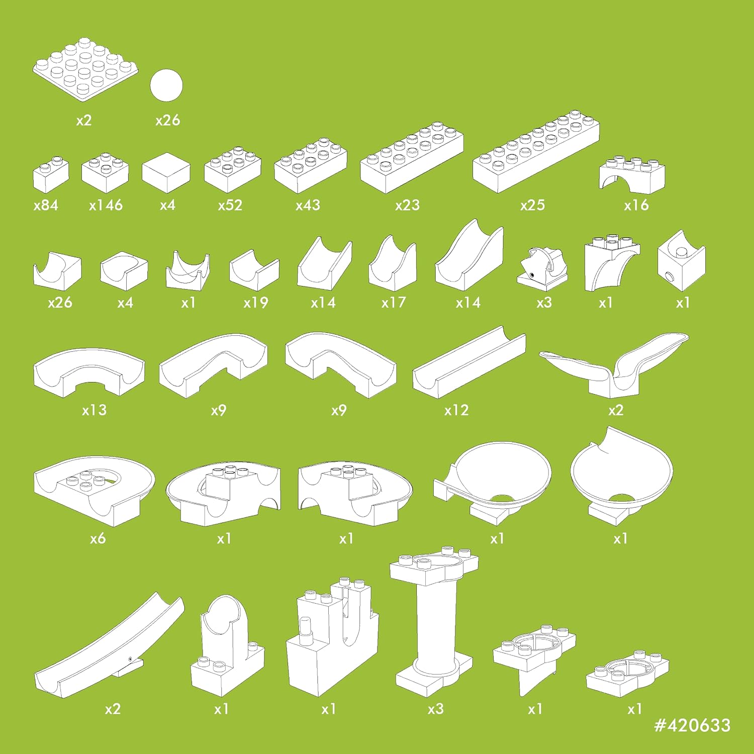 Hubelino Mega Marble Run 585-Piece Building Set, STEM Toys for 4 Years and Up, Compatible Marble Maze and Ball Run, Made in Germany