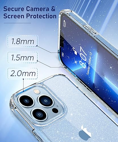 Miniatura 5 de MIODIK - Funda compatible con iPhone 13 Pro Max, con protector de pantalla + protector de lente de cámara, no amarillea funda protectora a prueba de