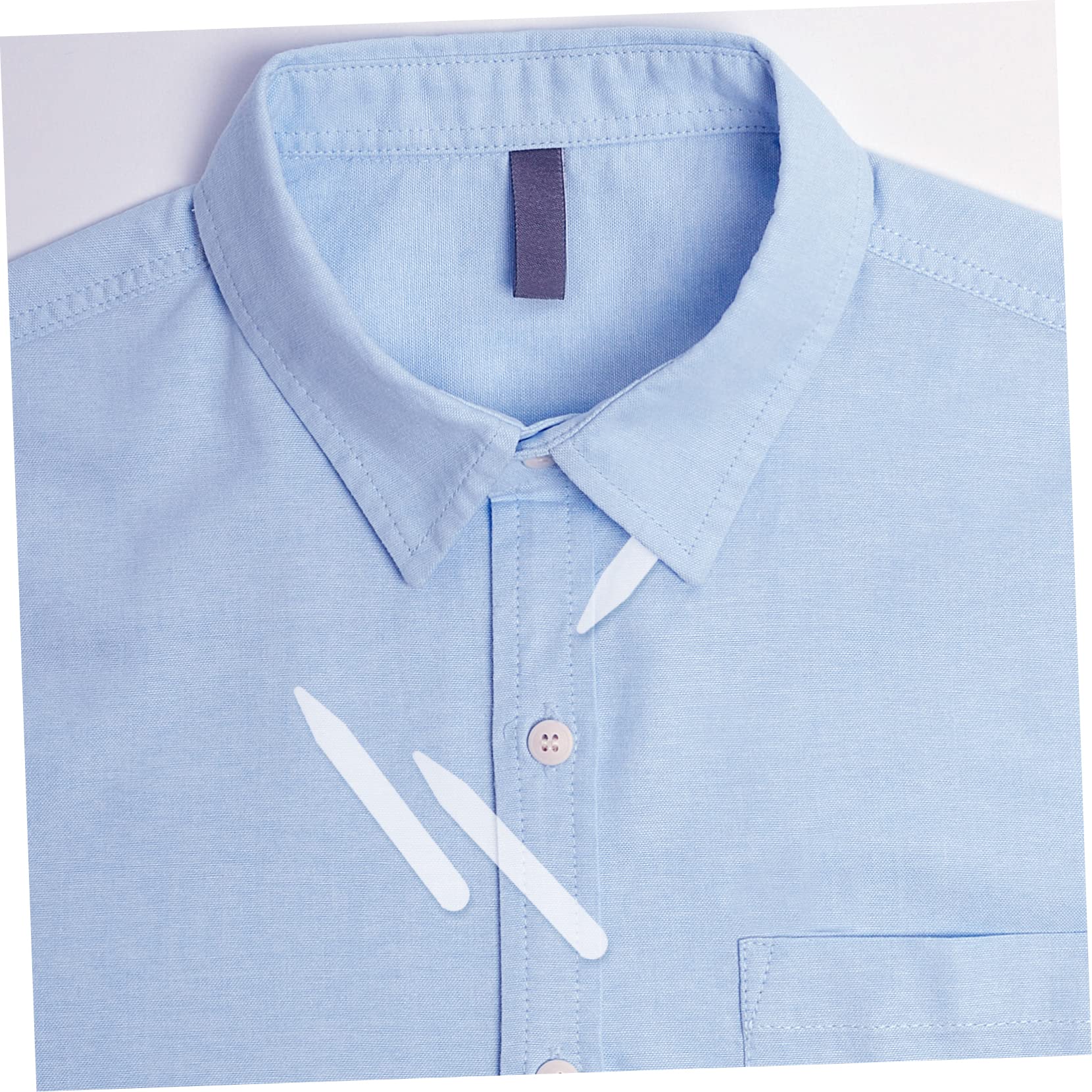 BESPORTBLE 2sets Collar Stiffener Clips Pvc Collar Stays for Dress Shirt Inserts Shirt Support under Pool Padding 300pcs*2