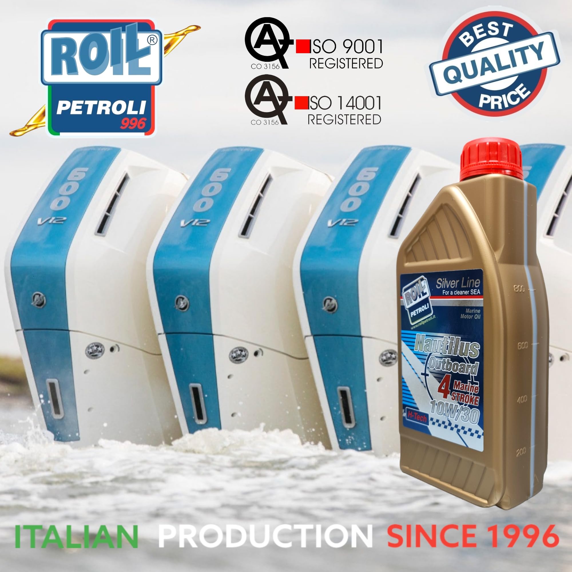 Roil Nautilus Outboard 10W/30 4 Stroke Marine Olej Nautyczny 100% Syntetyczny