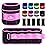 Adjustable Ankle Weights 1-5 LBS Pair with Removable Weight for Jogging, Gymnastics, Aerobics, Physical Therapy, Resistance Training|Each 0.5-2.5 LBS, Total 5LBS, Purple
