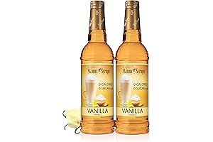 Jordan's Skinny Syrups Sugar Free Coffee Syrup, Vanilla Flavoring, 2 Pack