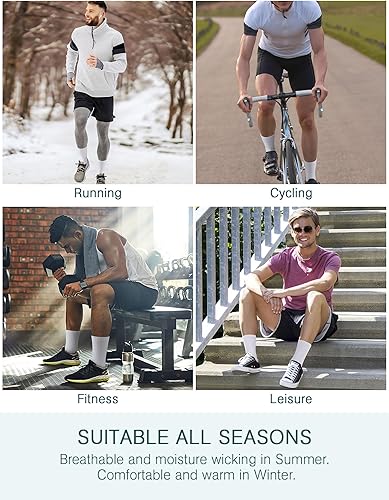 Miniatura 7 de Airacker Calcetines atléticos deportivos para correr, calcetines de pantorrilla, acolchados y transpirables, para hombres y mujeres (6 pares)