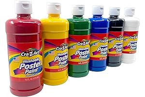 Bulk Pack of 6 Washable Poster Paint Bottles