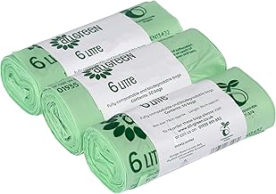 6 Litre x 150 All-Green Compostable Kitchen Caddy Liners - Food Waste Bin Liners - EN 13432-6L Bags