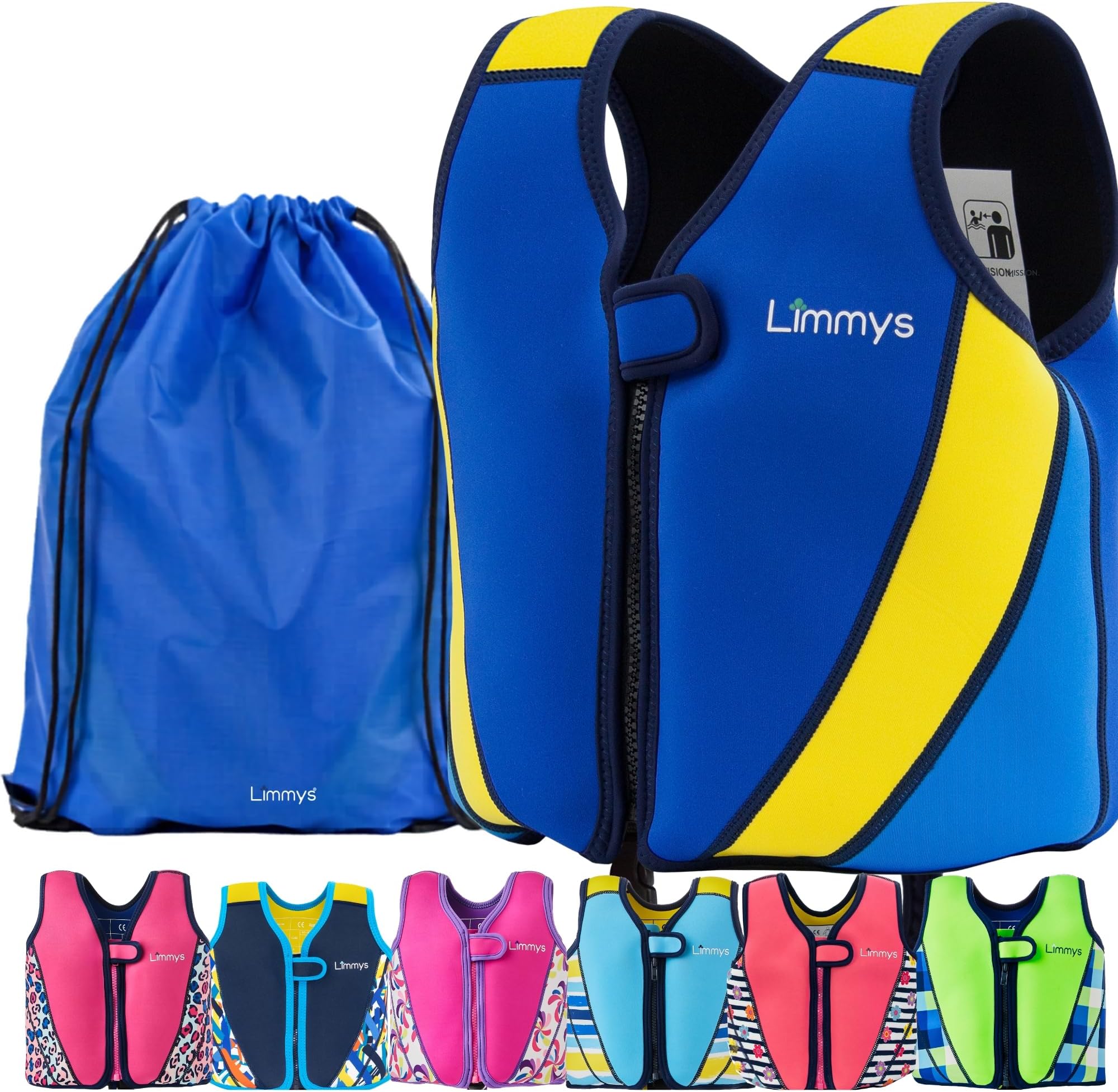 Limmys Neoprene Kids Swim Vest – Adjustable Buoyancy, Secure Fit, Awarded