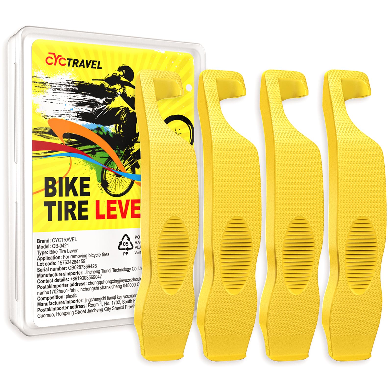 cyctravel Bike Tire Levers, Ultra Strong Tire Levers Don't Hurt The Tire, Non-Slip and Save Effort, Tire Spoons for Mountain Bike and Road Bike, Easy Bike Tire Removal Tool. (2 PCS)