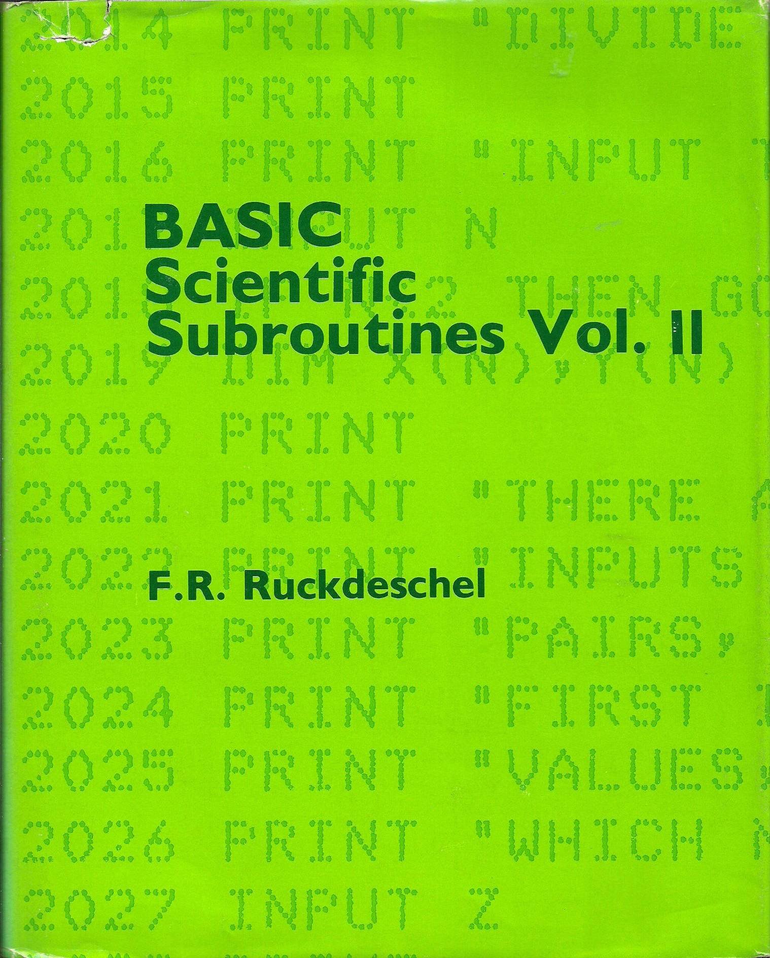 Basic Scientific Subroutines: 002