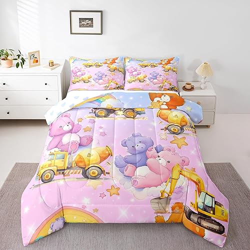 Miniatura 137 de Castle Fairy Juego de edredón con bandera estadounidense, tamaño King, ropa de cama de animales de pastor alemán para niñas y adolescentes, juego