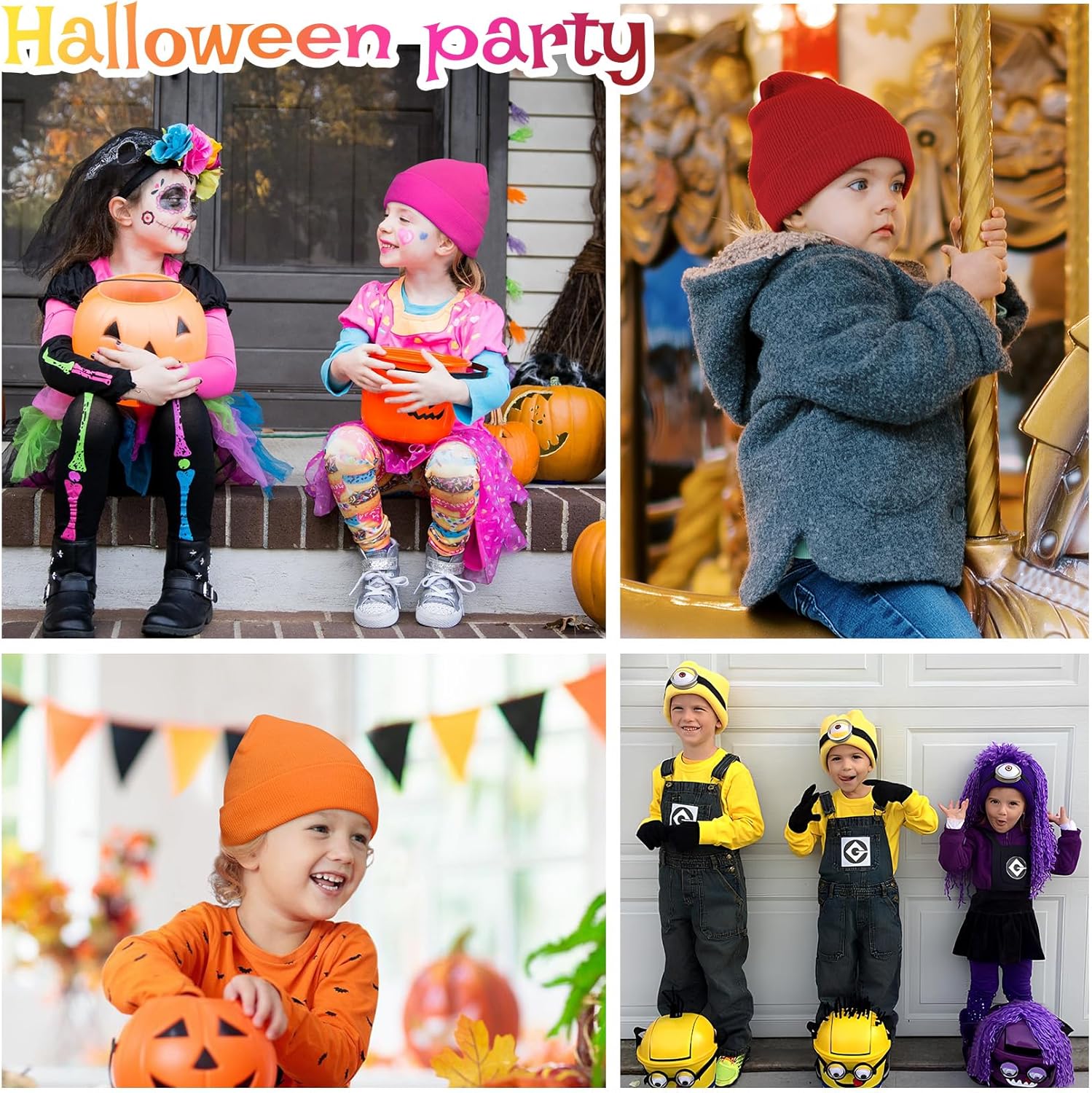 Century Star Kid's Winter Knit Beanie Hats Boys Girls Soft Cozy Baggy Slouchy Beanie Toddlers Youth Hip-hop Skull Cap - Image 6