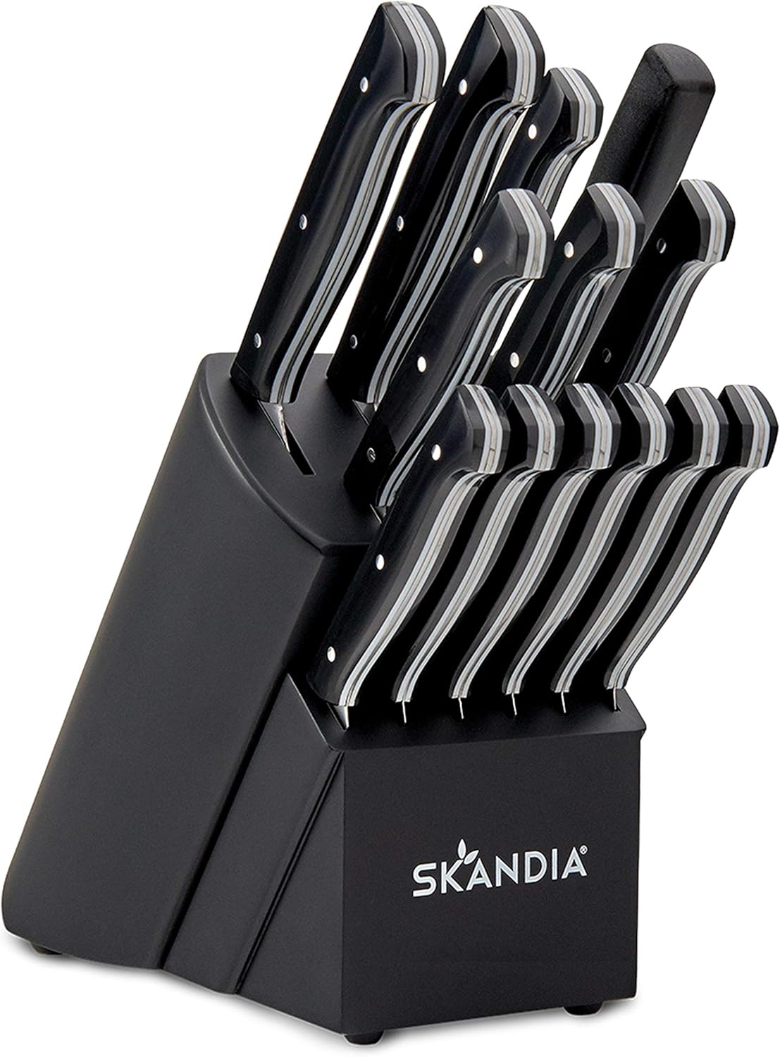 Hampton Aldis Knife Block Set, 14 Piece, Black Home