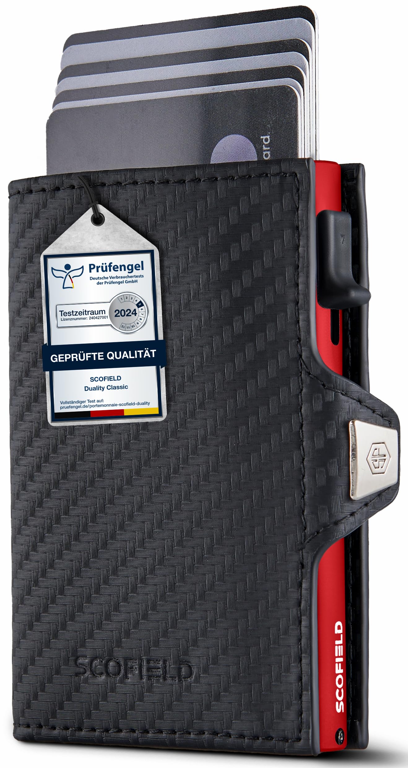 SF SCOFIELD Duality Classic Slim Wallet mit Münzfach | Kartenetui Herren für 9-10 Karten | Geldbeutel Portemonnaie mit RFID Schutz | Wallets for Men | Kreditkartenetui