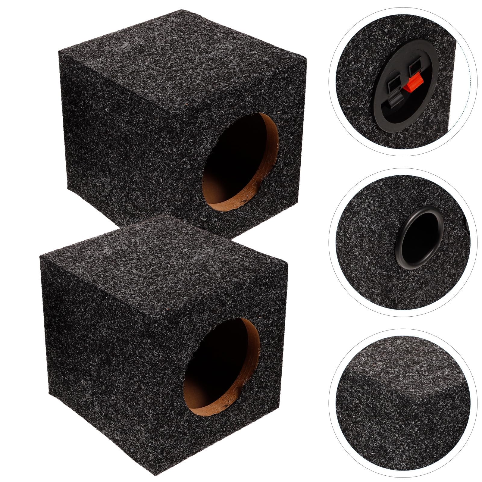 Cassa Vuota Design Robusto e Durevole in Legno Nero per Subwoofer Auto Compatibile con Impianto Audio Veicolare, per Upgrade Audio e Appassionati Fai da Te