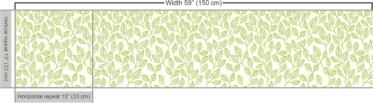 Ambesonne Leaf Faux Suede Fabric by The Yard, Watercolors Green Tea Leaves and Branches Lines and Patterns Contemporary Art, for Indoor Outdoor DIY Projects Upholstery, 2 Yards, Green Ecru
