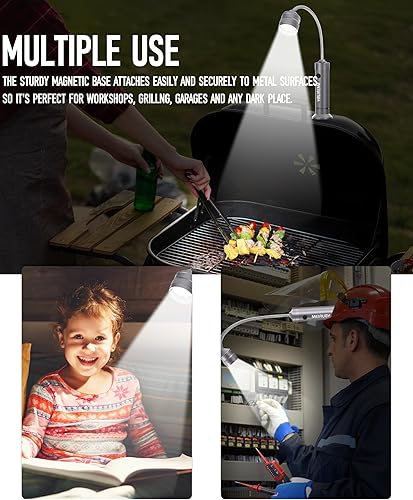 Miniatura 5 de Paquete de 2 unidades de luz magnética para parrilla para barbacoa para hombres y adultos, accesorios de parrilla Blackstone para parrillas al aire