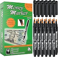 Vista 11 de Marcador para dinero, pluma detectora de billetes falsos con punta mejorada, universal, set de 5 unidades.