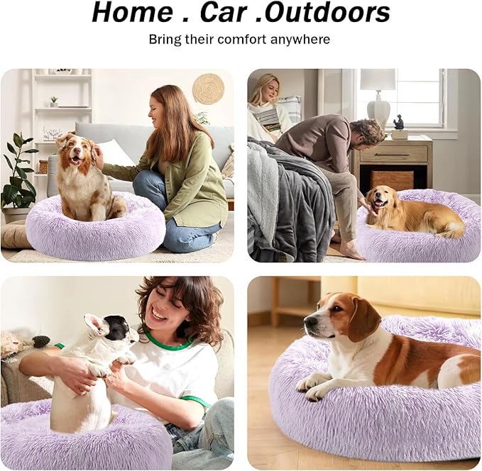 Cama Redonda para Perro Pequeño Antiansiedad y Lavable miniatura 6