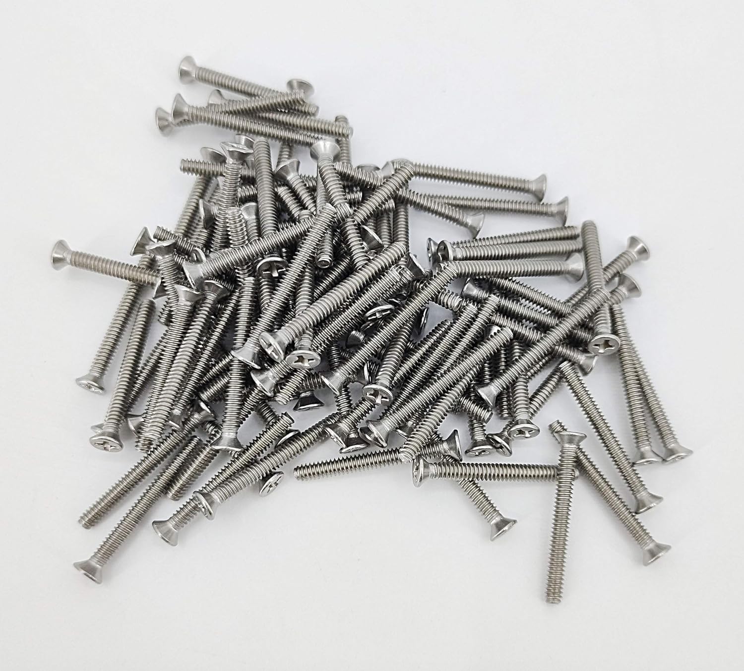 FixtureDisplays® 6-32 X 1-1/4" Stainless Flat Head Machine Screws, Full Thread, Phillips Drive, Stainless Steel 18-8, Machine Thread 314900-FBA
