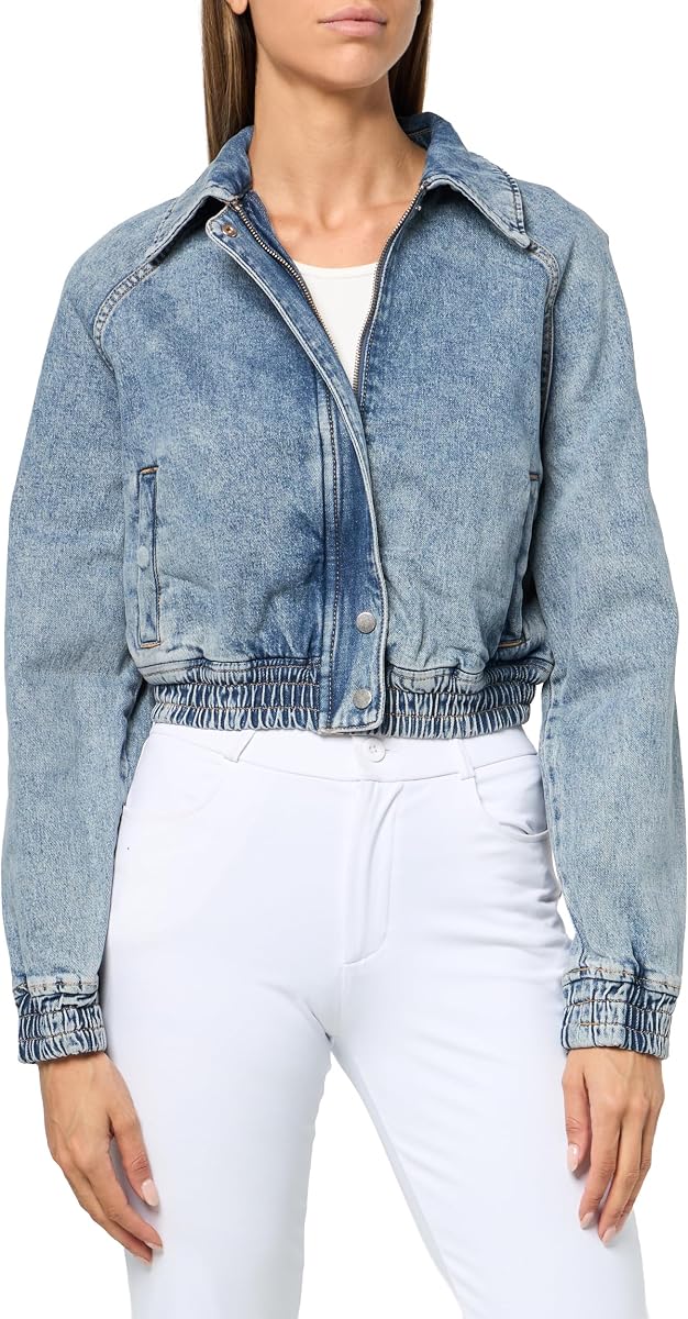 HUGO Women's Denim Bomber Jacket
