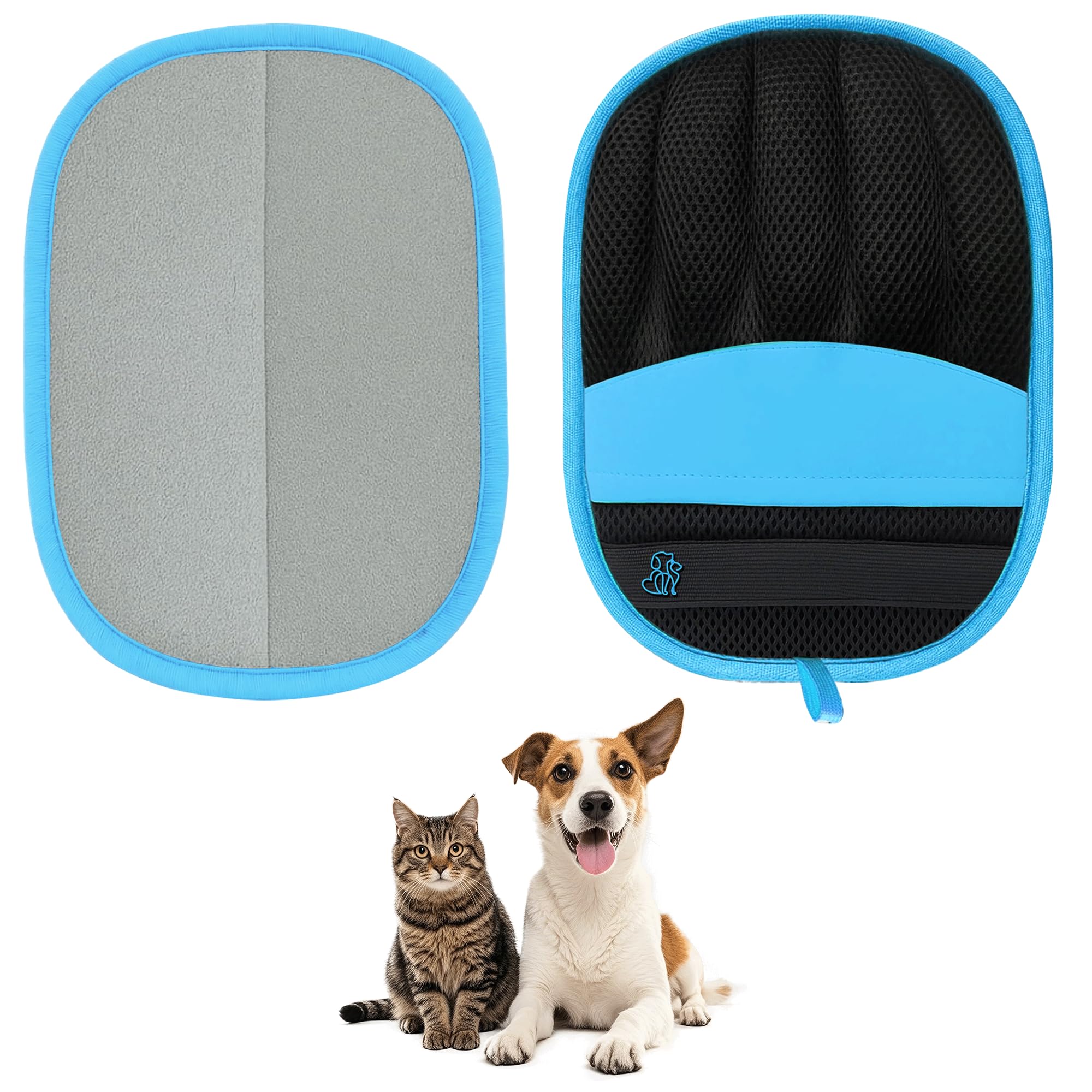 GEVECORI Magic Brush Pet Hair Removal Glove, 2 Pack Electrostatic Remover Glove for Dogs and Cats, the Magic Brush Pure Path Pet dog Cat Hair Remover for Furniture, Clothes, Car Seats & Couch (2 PCS)