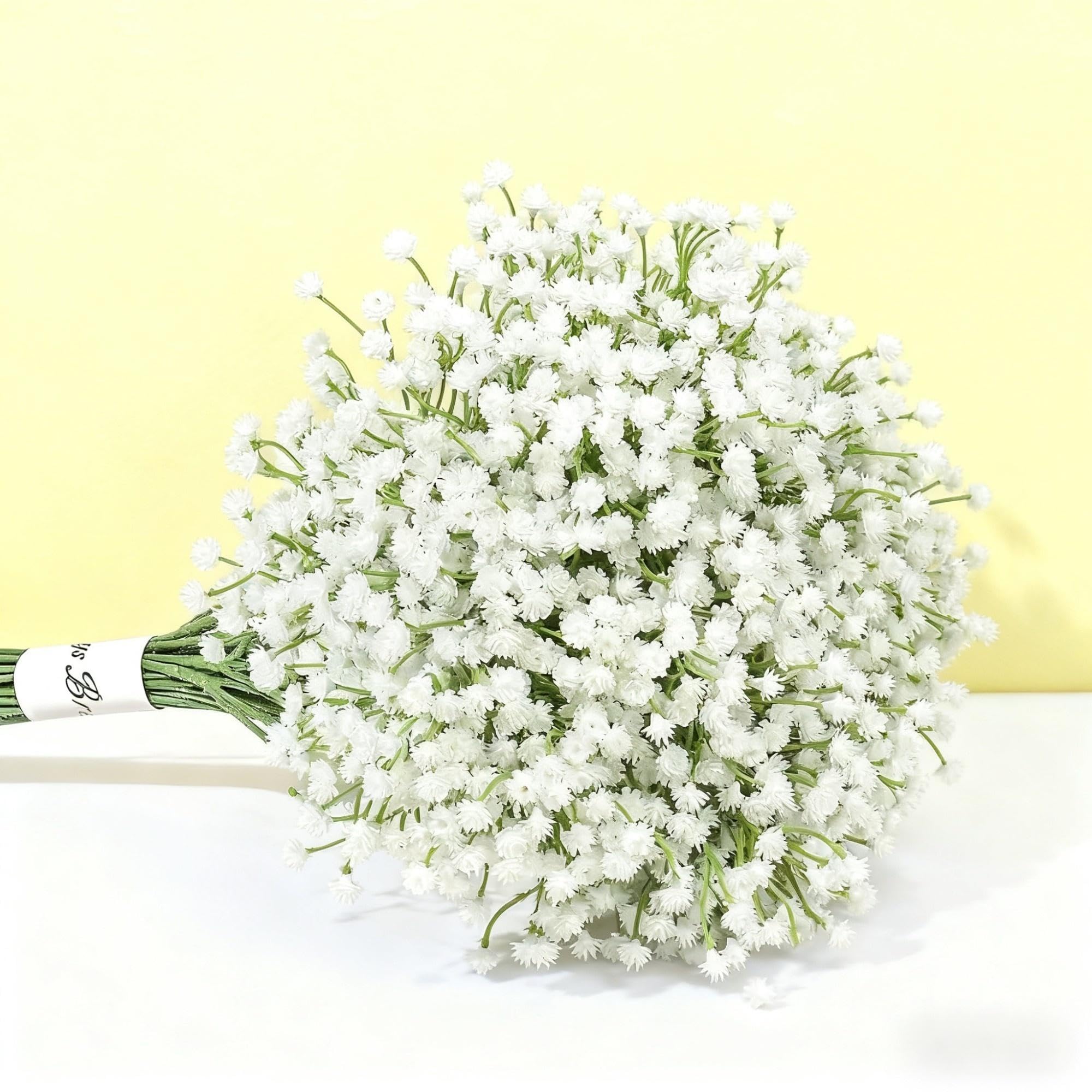 Minwegi White 20 Pcs Artificial Gypsophila Flowers, Baby's Breath Fake Flowers, Realistic Plastic Gypsophila For Wedding Bouquet,Home Decor,Vase Arrangement Centre Pieces,Artificial Flowers