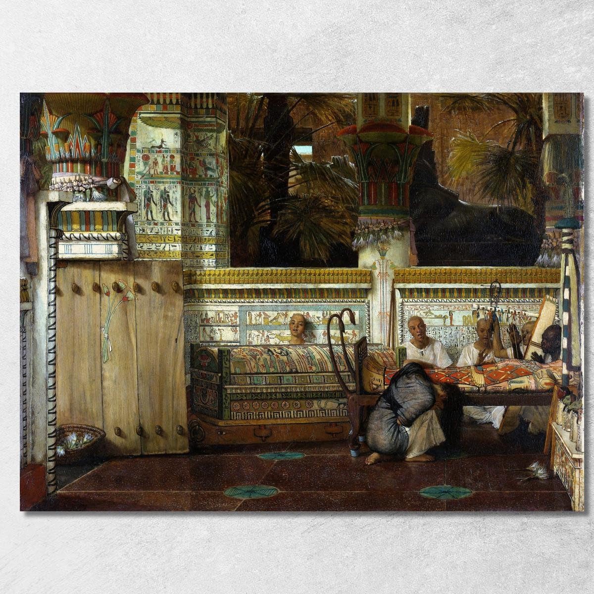Tableau imprimé sur toile La veuve égyptienne Lawrence Alma-Tadema décoration lat41