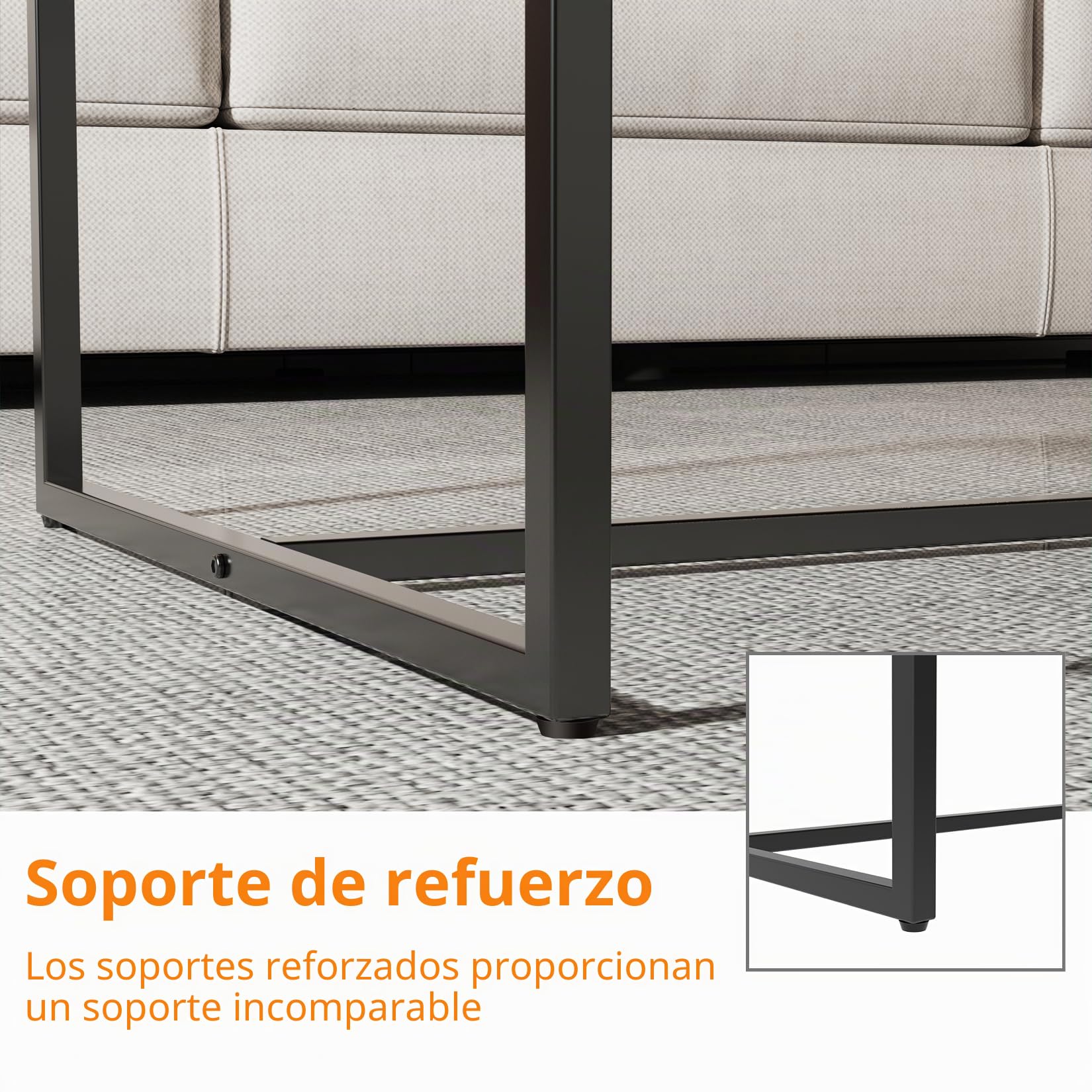 FATIVO Mesa Centro Salon de Mármol: Mesa Baja de 100x60x40cm con Marco Metálico, Mesa Auxiliare para Salon de Piedra Sinterizada para Estilo Moderno Nórdico, Ideal para Sofá (Blanco)