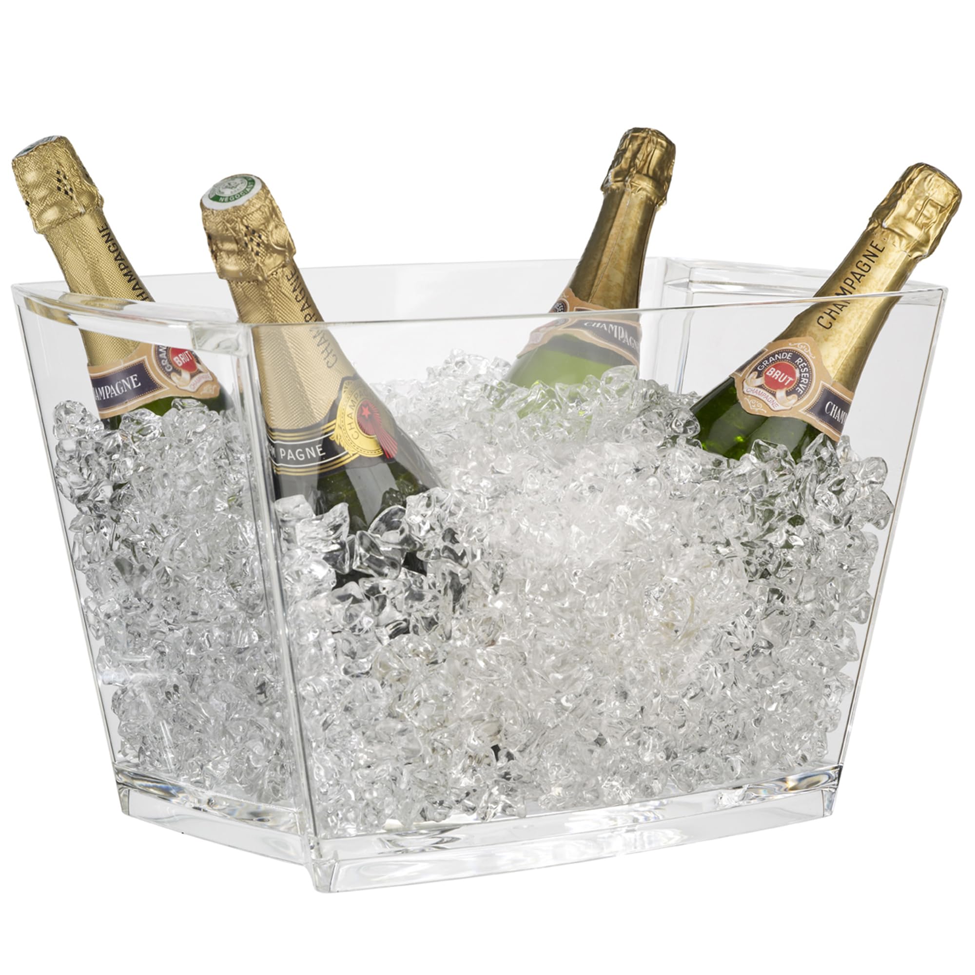 macfly Cubitera para Botellas - Enfriador de 6/7 Botellas de Vino, Cervezas, Champán y Refrescos, Cubitera Grande 6/7 Botellas, Champanera Grande, Cubitera y Enfriador Grande, 30x23x26 cm