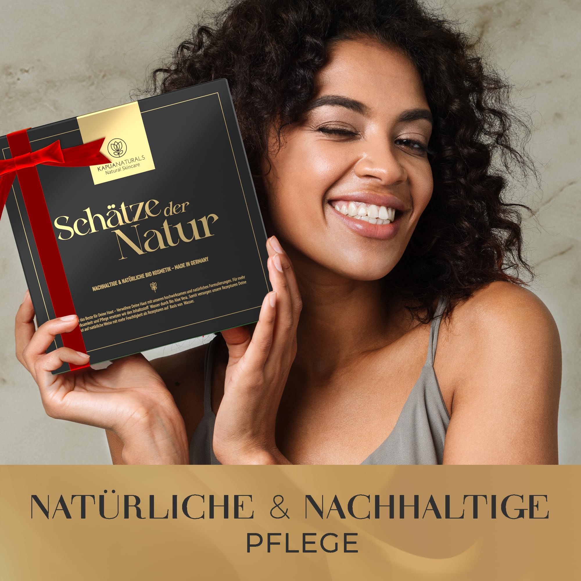 BIO Gesichtspflege Geschenk Set • 3x100 ml • Geschenke für Frauen • 100% BIO & Vegan • Hyaluron + Retinol + Vitamin C Serum • Geschenkset Frauen • Geschenke Frauen • Valentin, Weihnachten, Geburtstag