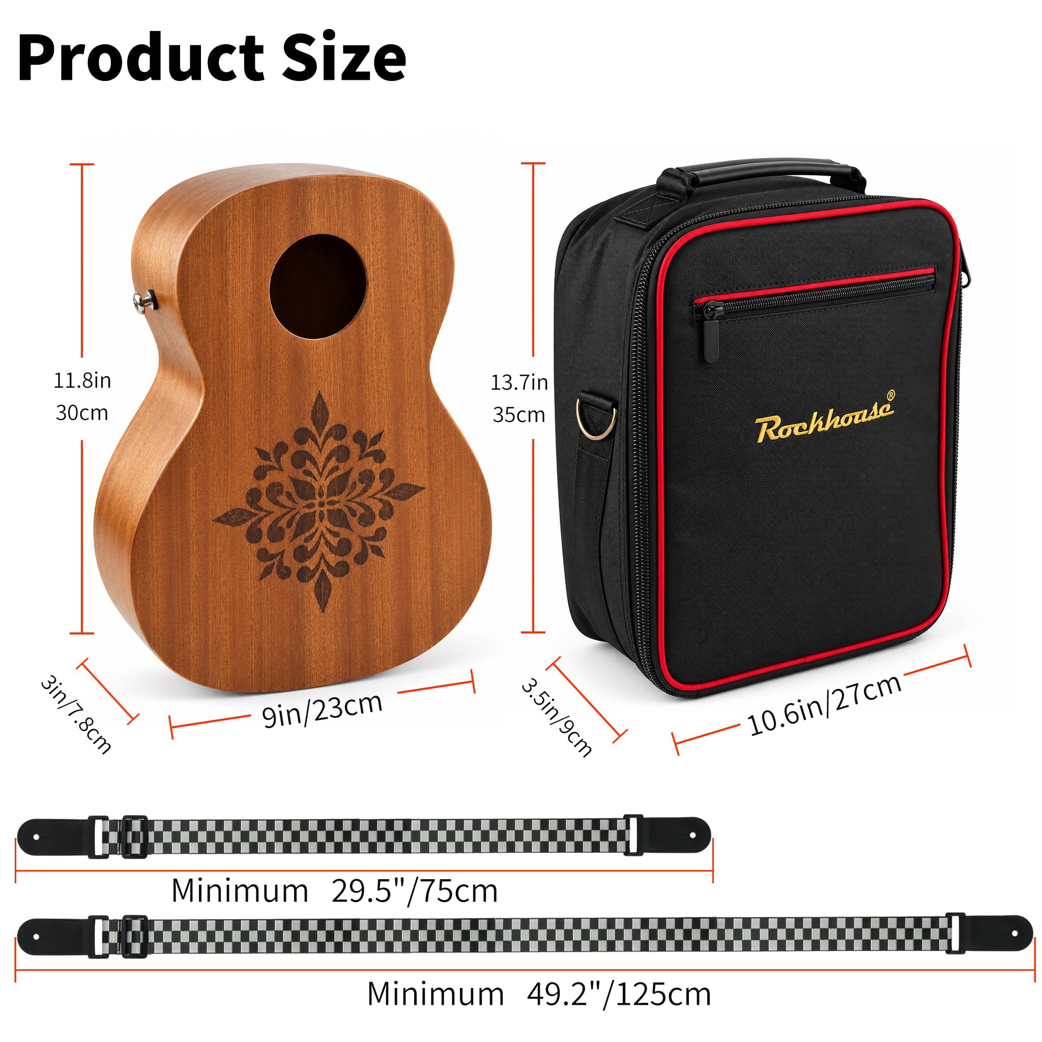 Amazon | Rockhouse トラベル 木製 カホン ドラム ボックス ポータブル