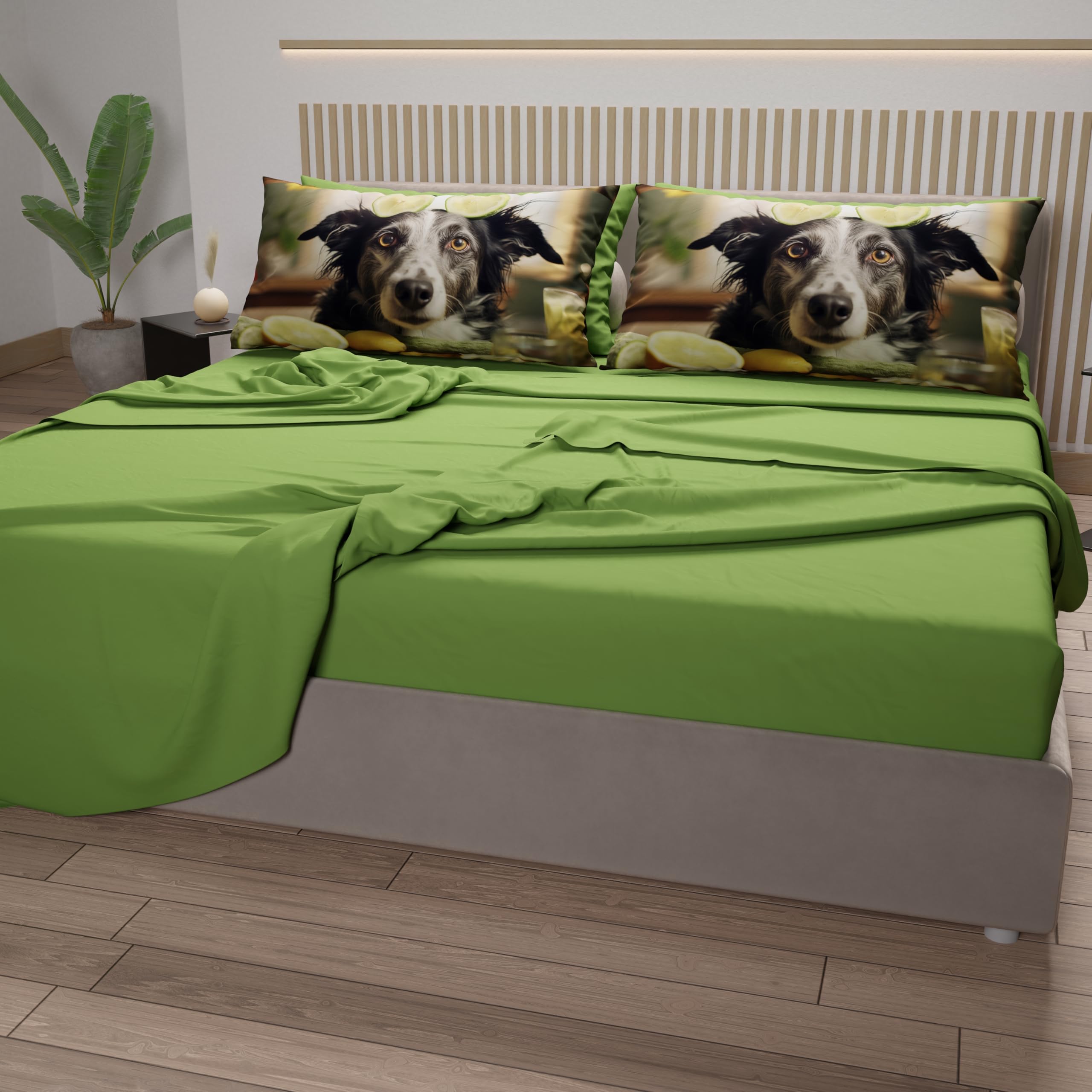 PETTI Artigiani Italiani, Animal Bed Linen with Dogs in Cotton with Pillowcases in Digital Print, Double Bedsheets - Image 3