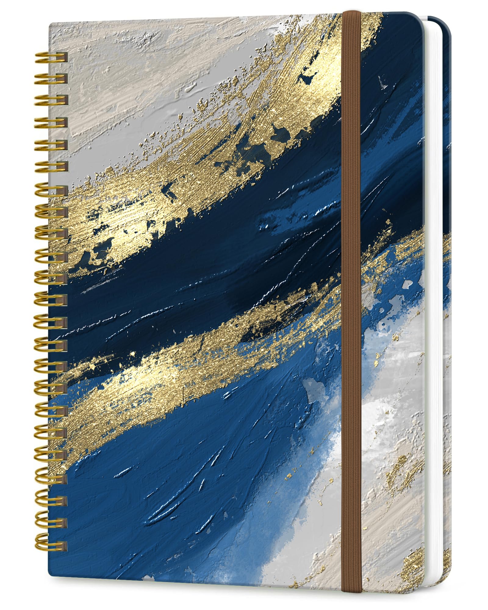 DHGPTS Spiral Journal Notebook, A5 Cute Notebooks for Women Men, College Ruled Hardcover Notebook for Work & Note Taking, 60 Pages Double-Wire