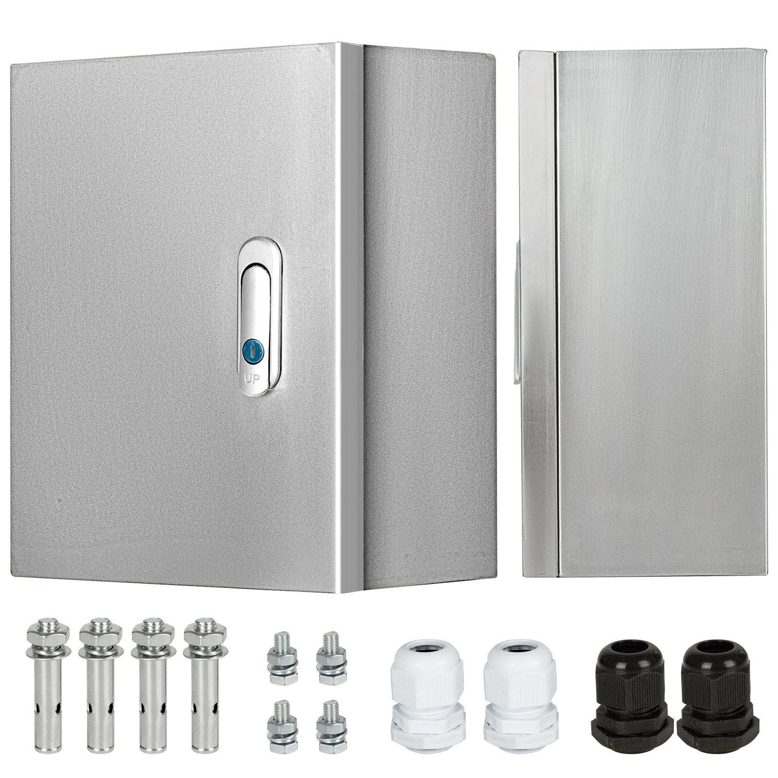 Scatola Elettrica da Esterno, 30X25X14CM, Impermeabile | Electrical Housing in Acciaio Inossidabile, Cassetta Elettrica Esterna con Serratura, Scatola di Distribuzione Elettrica
