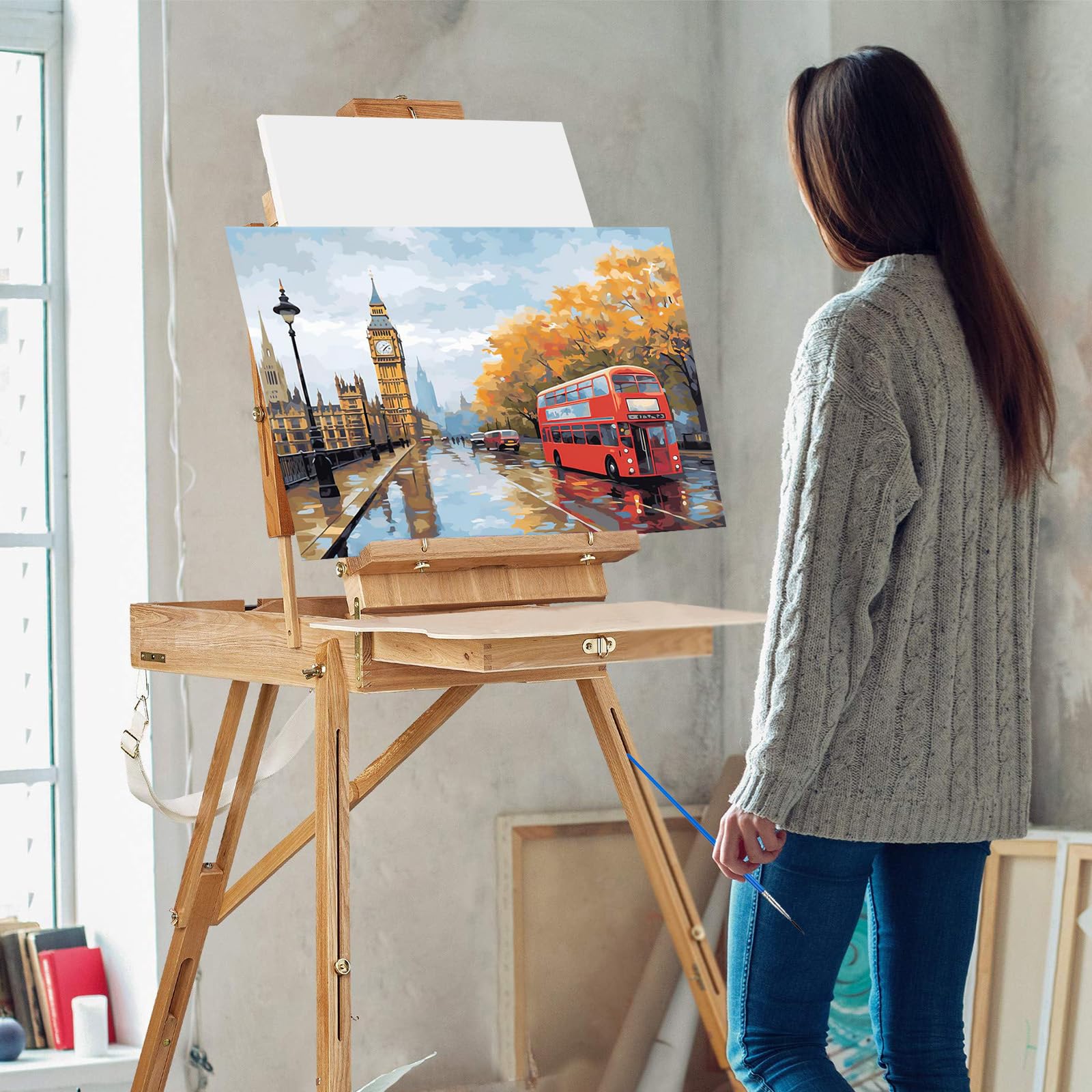 Kit Peinture Par Numéros Citronnier – 20x30cm – Cadre Bois Inclus – Débutants – Déco Murale