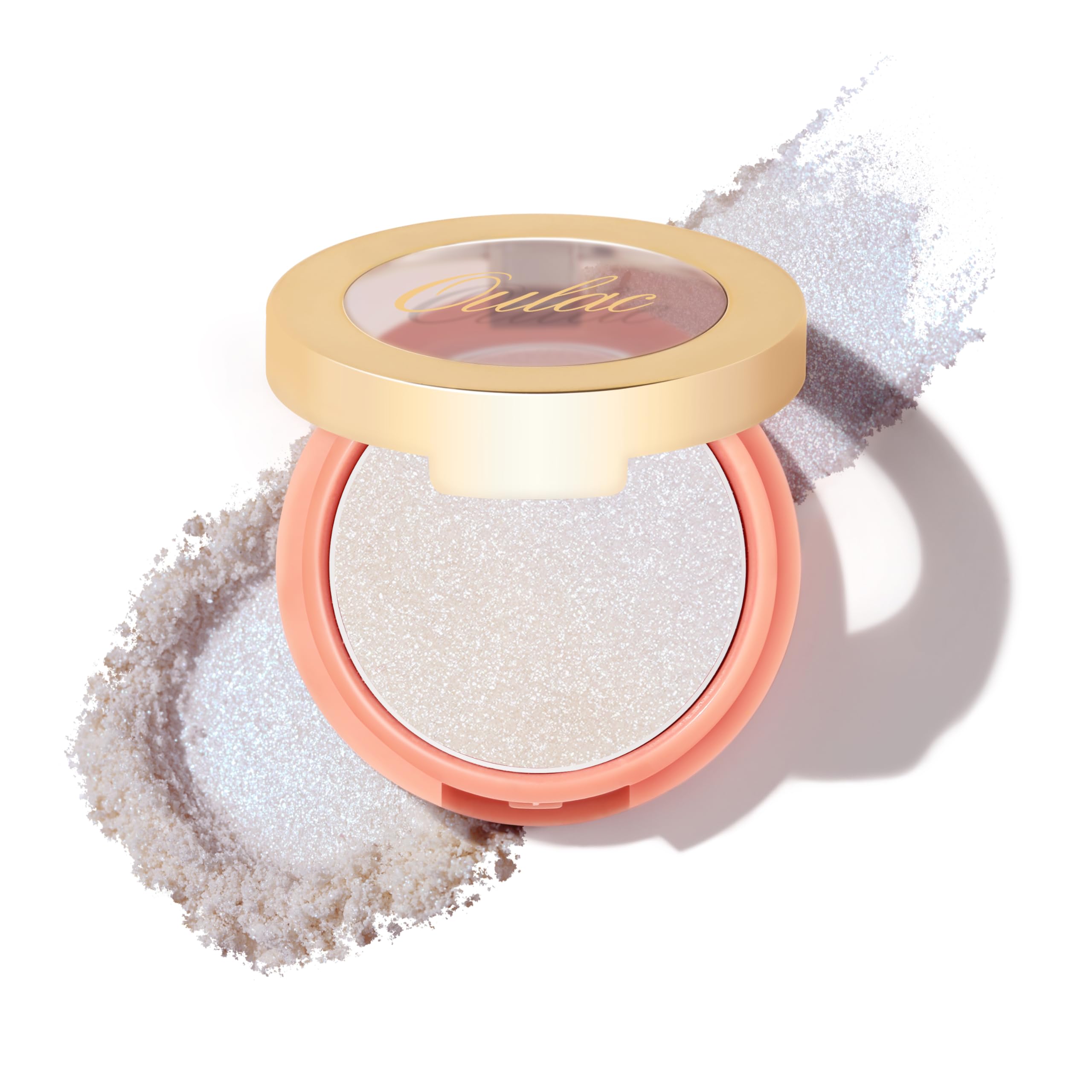 Oulac Holo Highlighter Blush Eyeshadow 2in 1| Intense Subtle Shimmery Blush Creamy Texture| Highlighting Eye Topper| Holographic Color Inner Corner