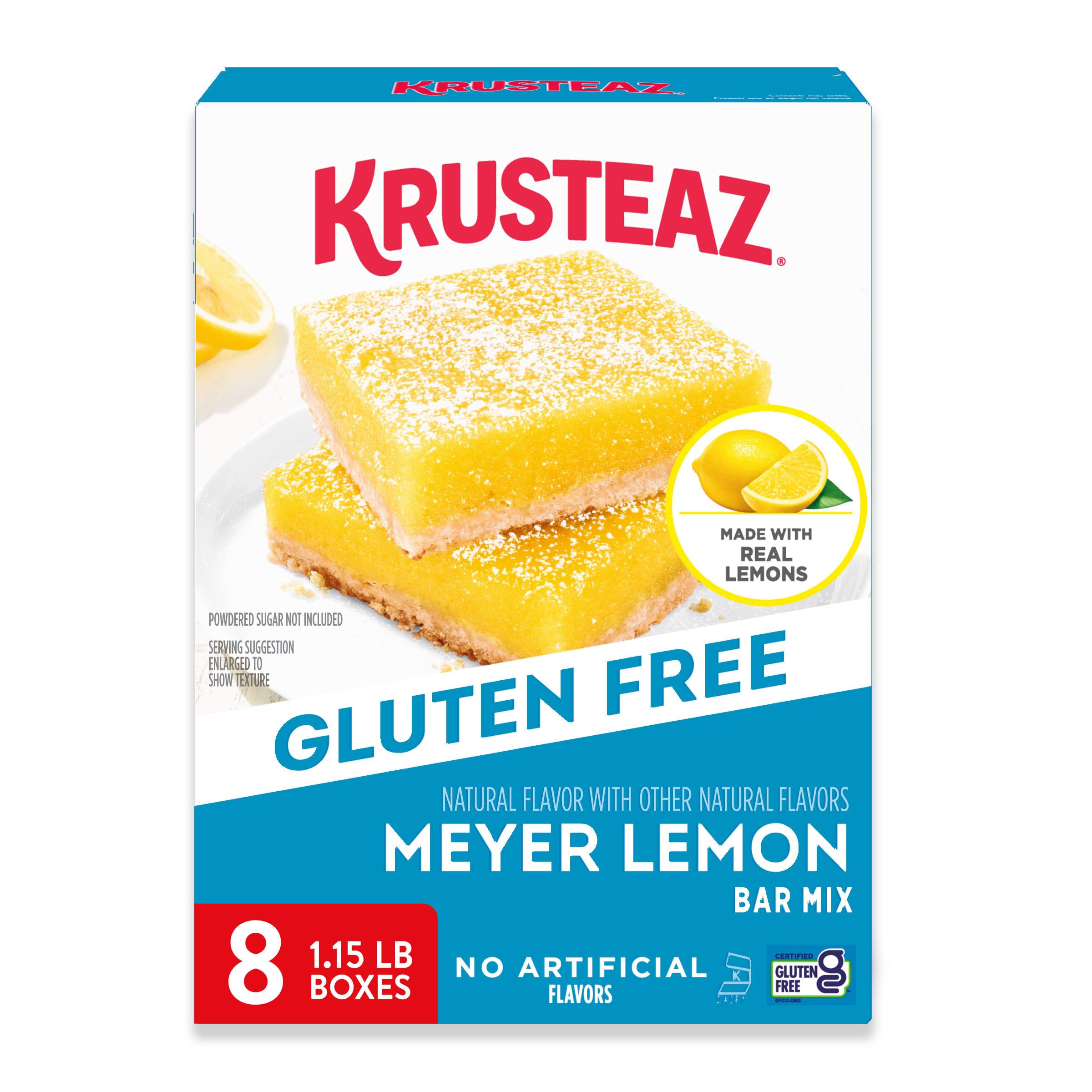 Amazon.com: Krusteaz Gluten Free Meyer Lemon Bar Mix, 18.42 oz Box