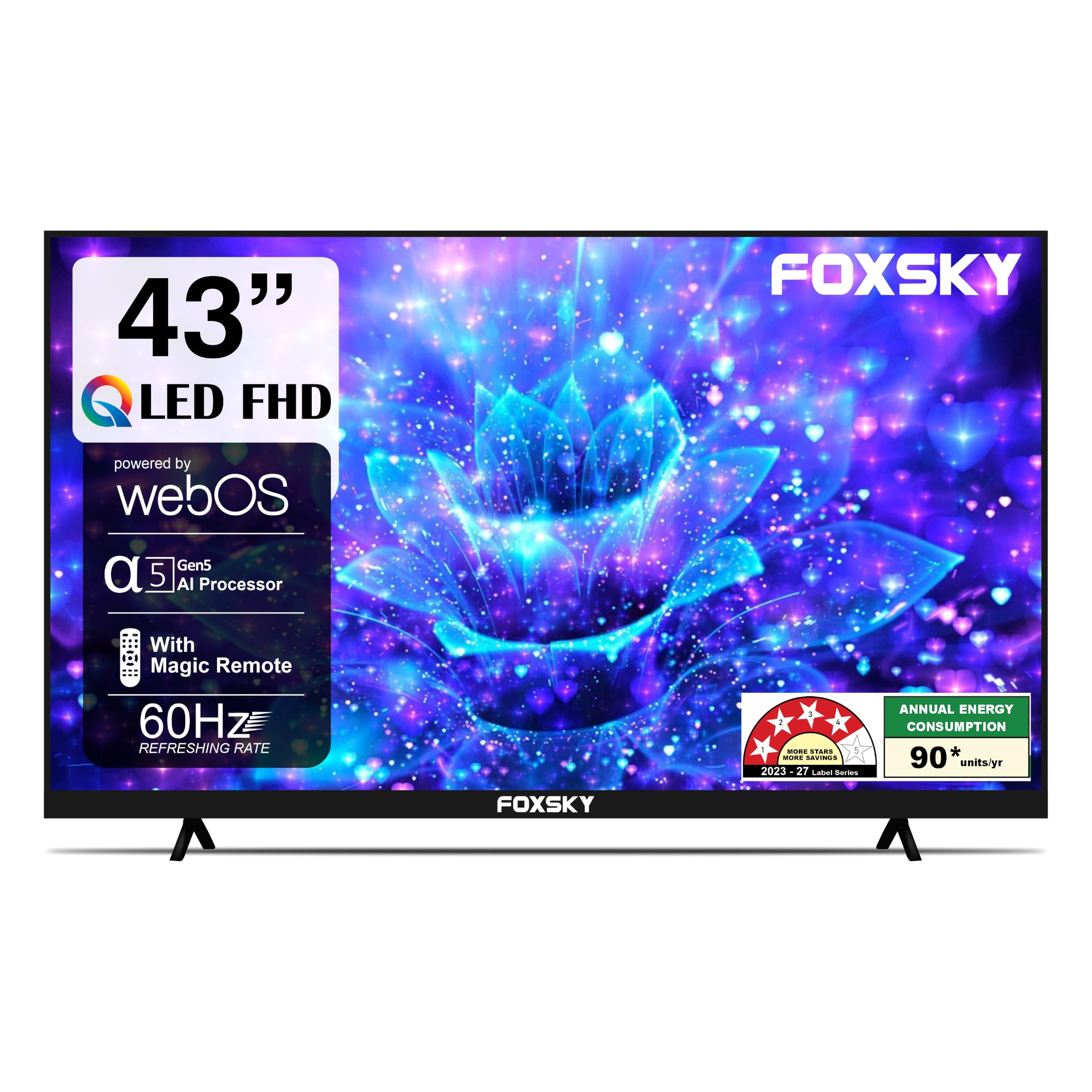 Foxsky 109 cm (43 inch) Frameless Series Full HD LED Smart TV FS43GATV (Black)-image-46
