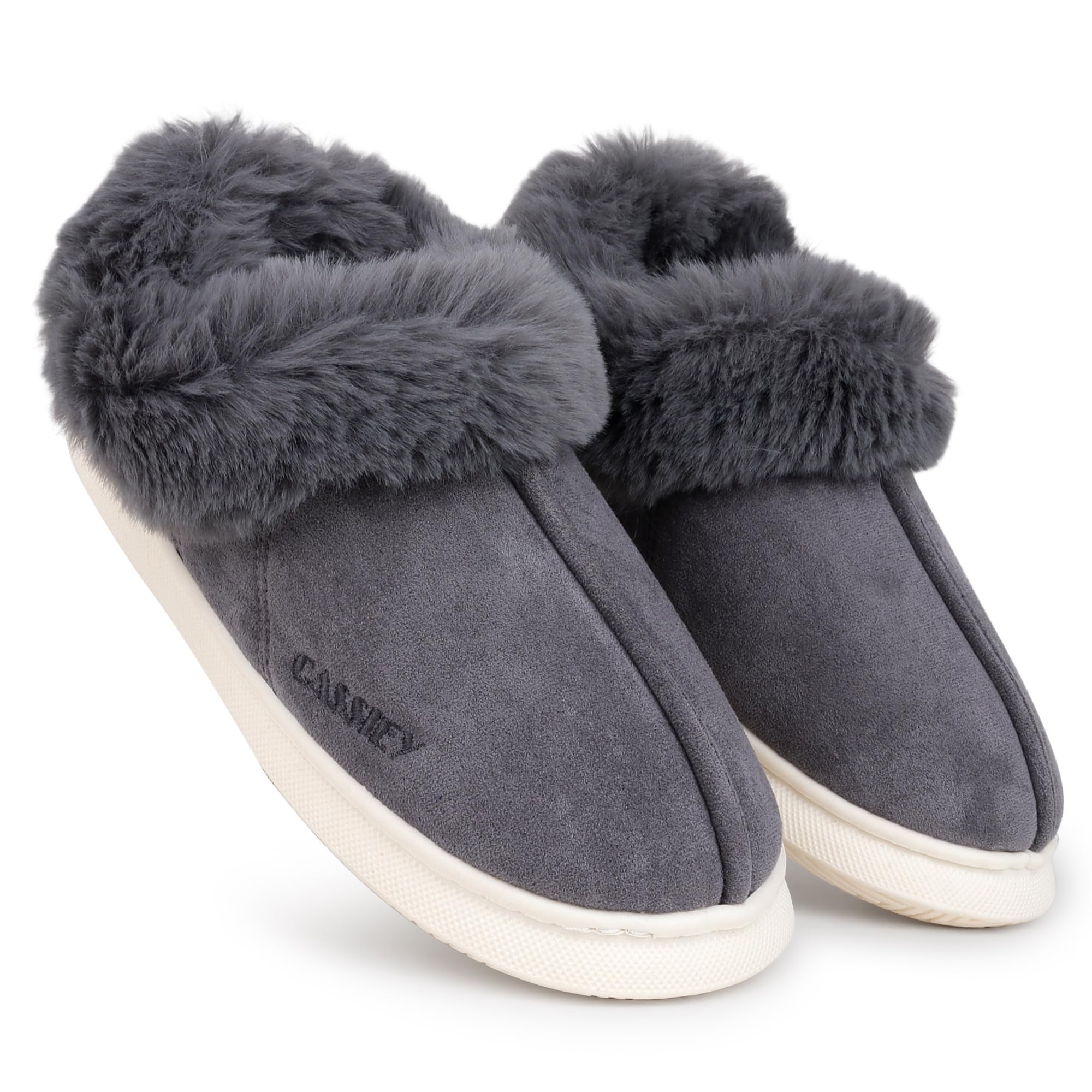 CASSIEY Comfortable Indoor/Outdoor Winter Snow Boot |Womens Slip on Shoes |Girls Winter Fur Shoes- Grey (B0D9ZNTQ5Z) Amazon Price History, Amazon Price Tracker