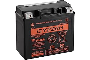 Yuasa YUAM72RGH GYZ20H Factory Activated GYZ H Series AGM Battery